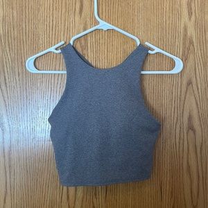 Gray Athleta Conscious Crop